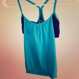 Workout tank with built in bra.